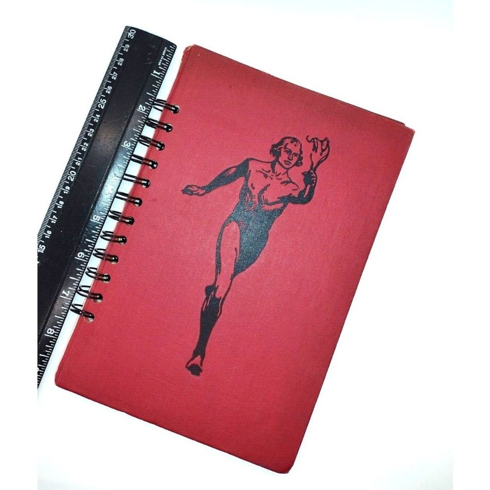 Vintage Athletic Book Cover turned Blank Junk Journal